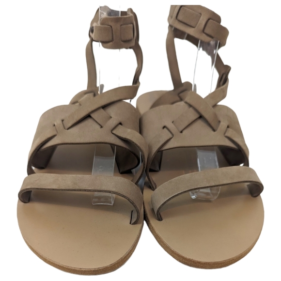 Valia Gabriel Leather Strappy Sandals Anthropologie Womens 39 Hand Made Tan - Picture 4 of 12